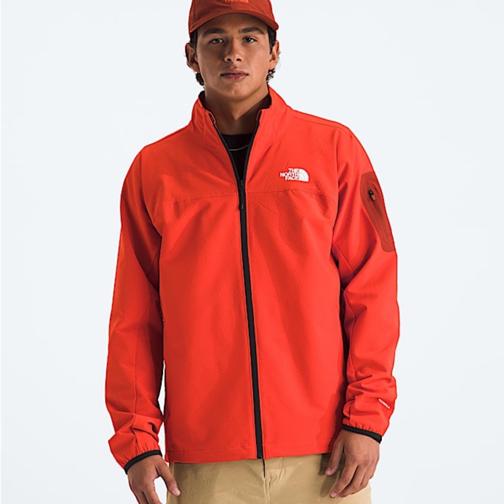 The North Face Men’s Orange Lightweight Zip Shirt Jacket